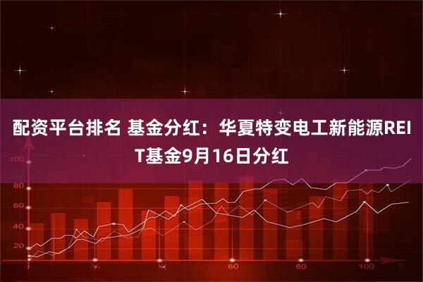 配资平台排名 基金分红：华夏特变电工新能源REIT基金9月16日分红